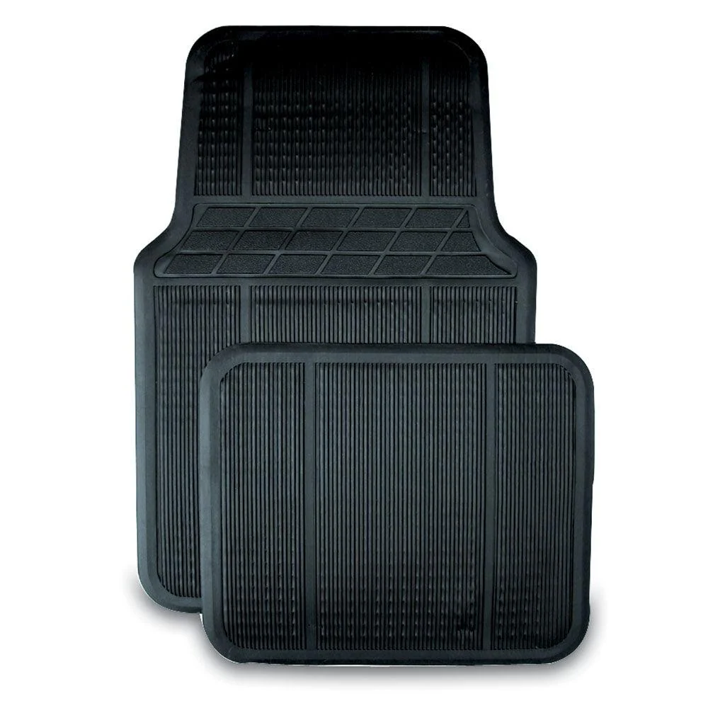 Juego de tapetes de hule para auto 4 pzas Mikels