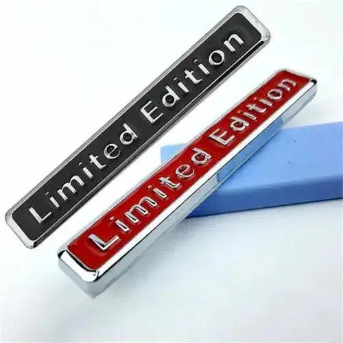 Emblema decorativo de metal de luxo edição limitada 0003