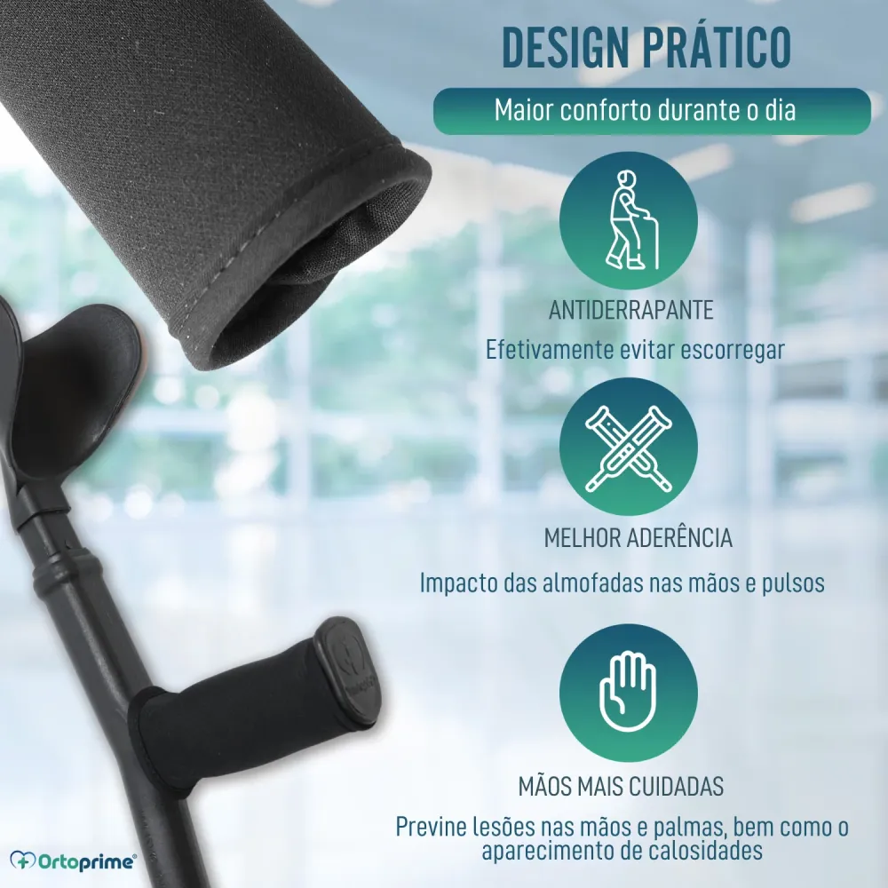 Almofadas para Muletas Acolchoadas Ajustável | 2 Unids