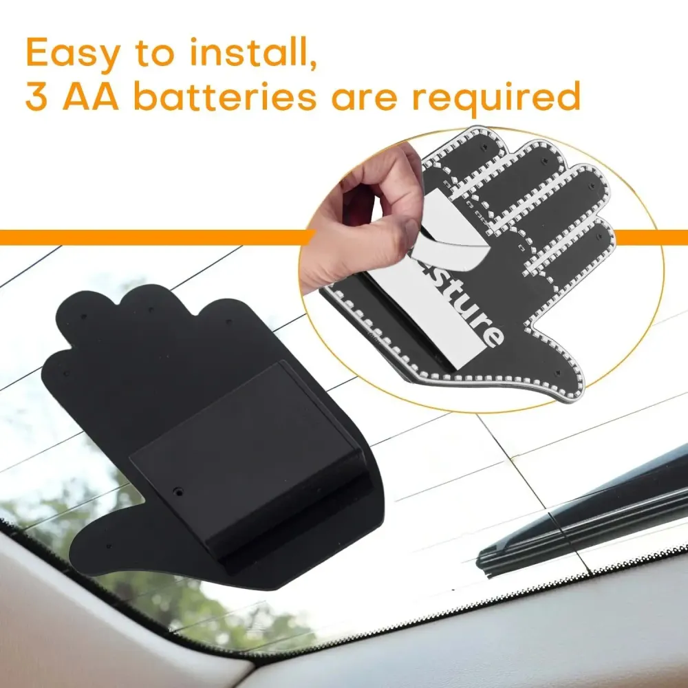 Luz de carro com gesto de mãoLuz de carro com gesto de mão LED com controlo remoto - Placa de comunicação de raiva na estr...