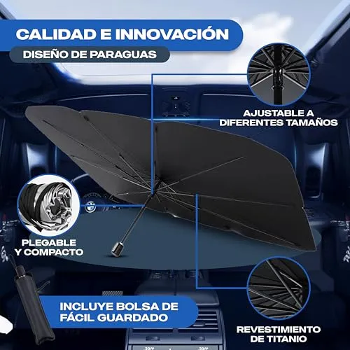 HKH Para-sol para Automóvel com Protecção UV 360°