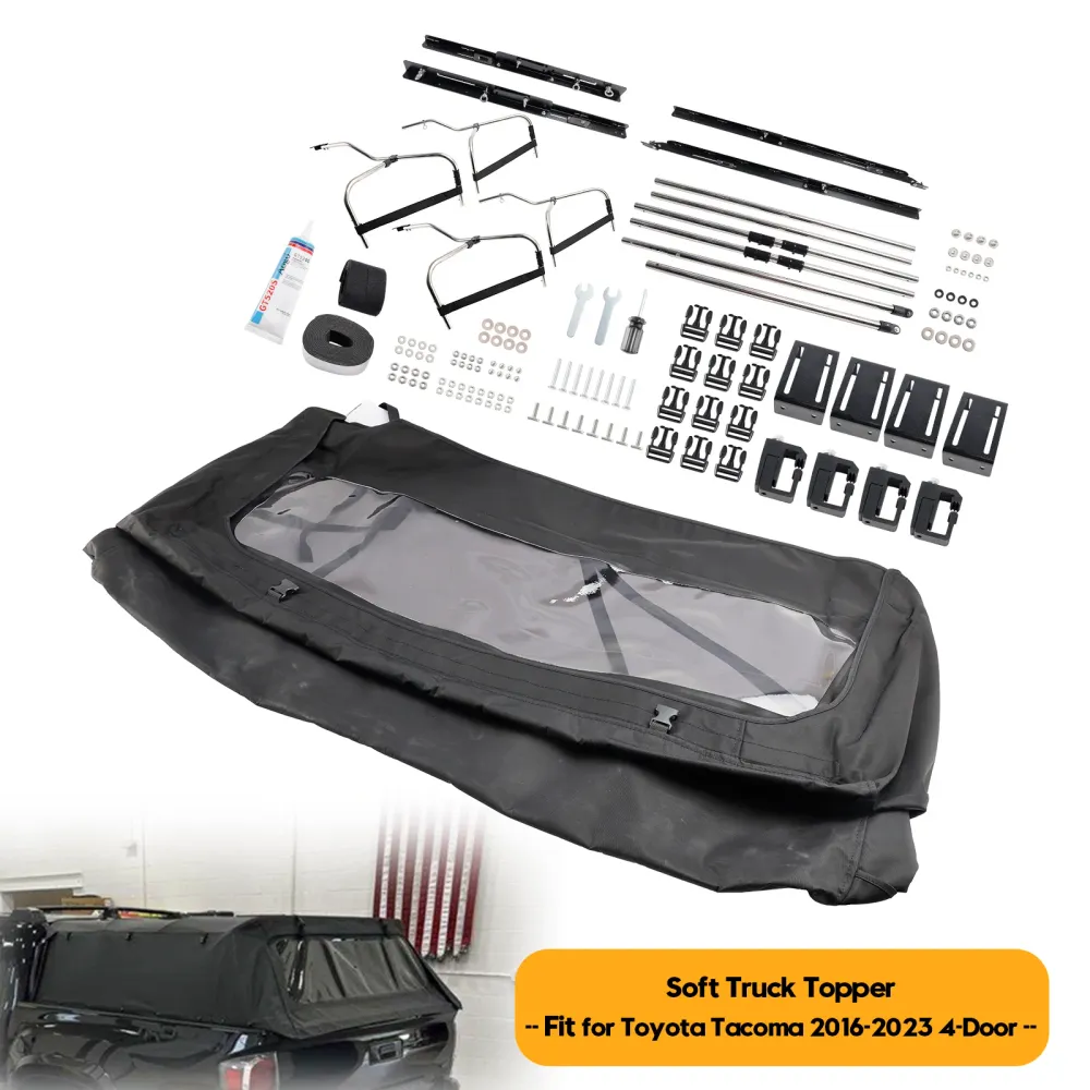 6" Capa protetora para caminhão macia adequada para Toyota Tacoma 2016-2023 4 portas