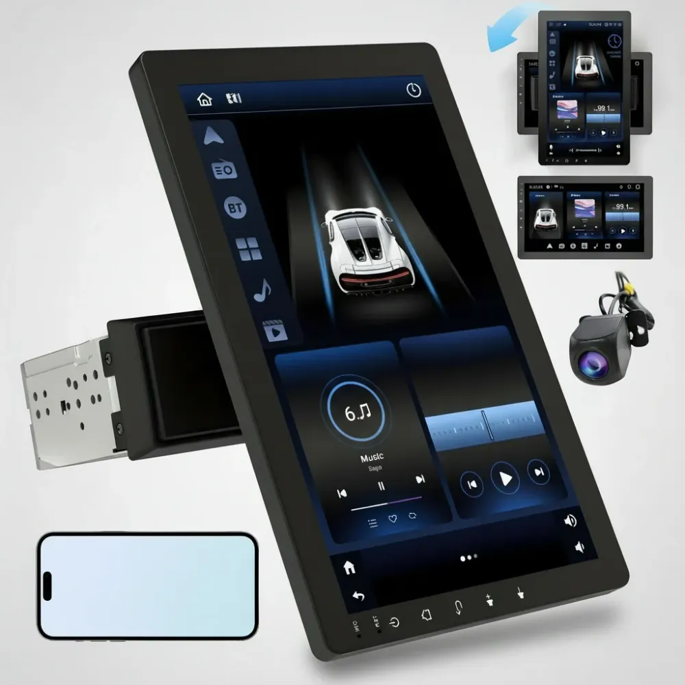 Rádio Automóvel Ecrã Tátil de 10 Polegadas com Wifi e Multimédia