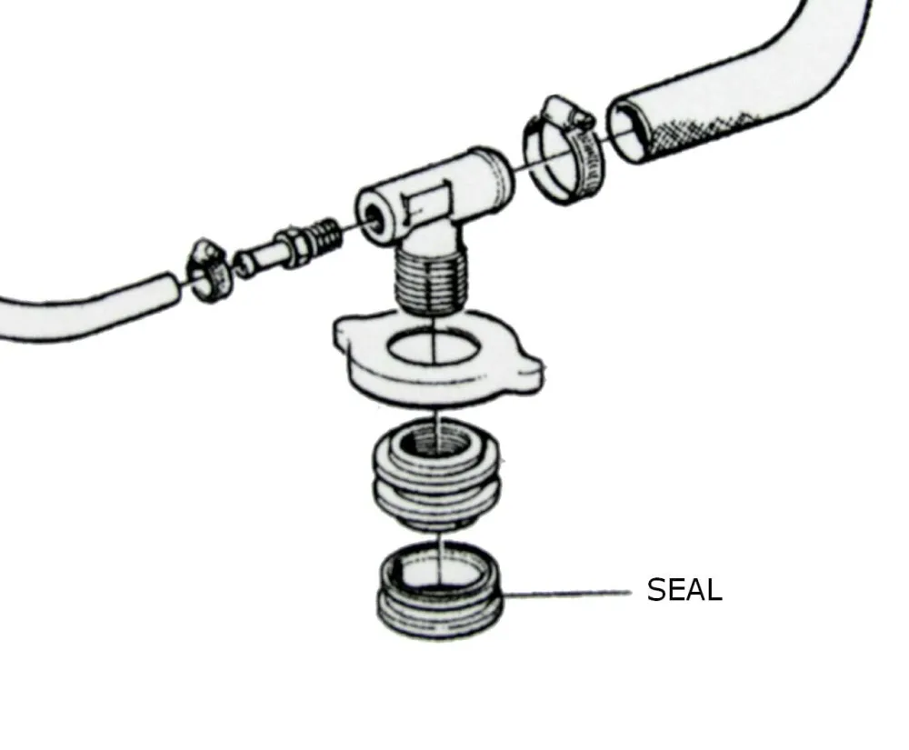 Anel de vedação da tampa do trocador de calor Volvo Penta D2-55 (1543751)