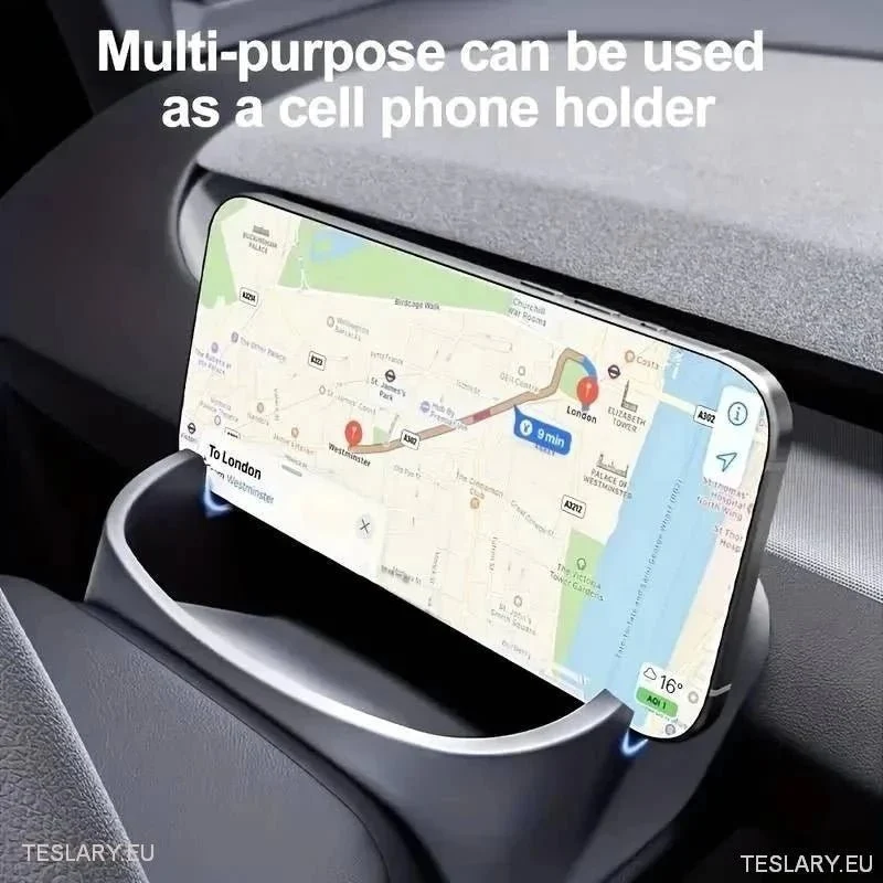 Organizador de armazenamento de telefone e traço de Tesla 3+ Highland (volante)
