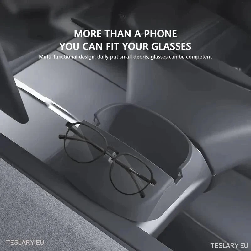 Organizador de armazenamento de telefone e traço de Tesla 3+ Highland (volante)