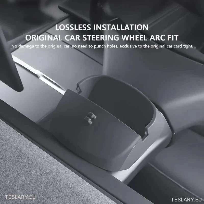 Organizador de armazenamento de telefone e traço de Tesla 3+ Highland (volante)