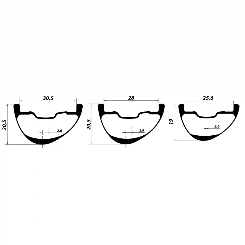 DUKE Aro Lucky Jack SLS4 6TERS 26 / 28 / 30 :: 29” 28H Asimétrico Carbón