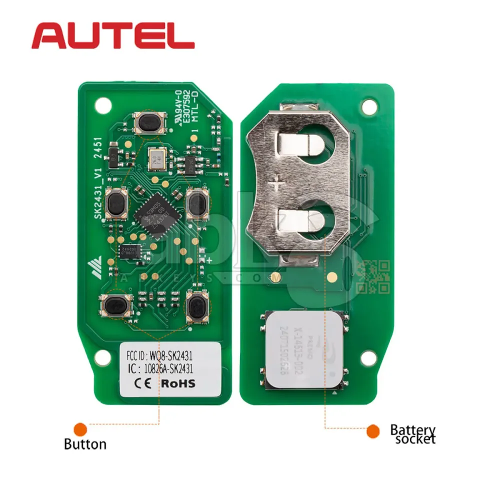Autel Chave Inteligente Universal 5Botões Estilo Land Rover IKEYLR005AL