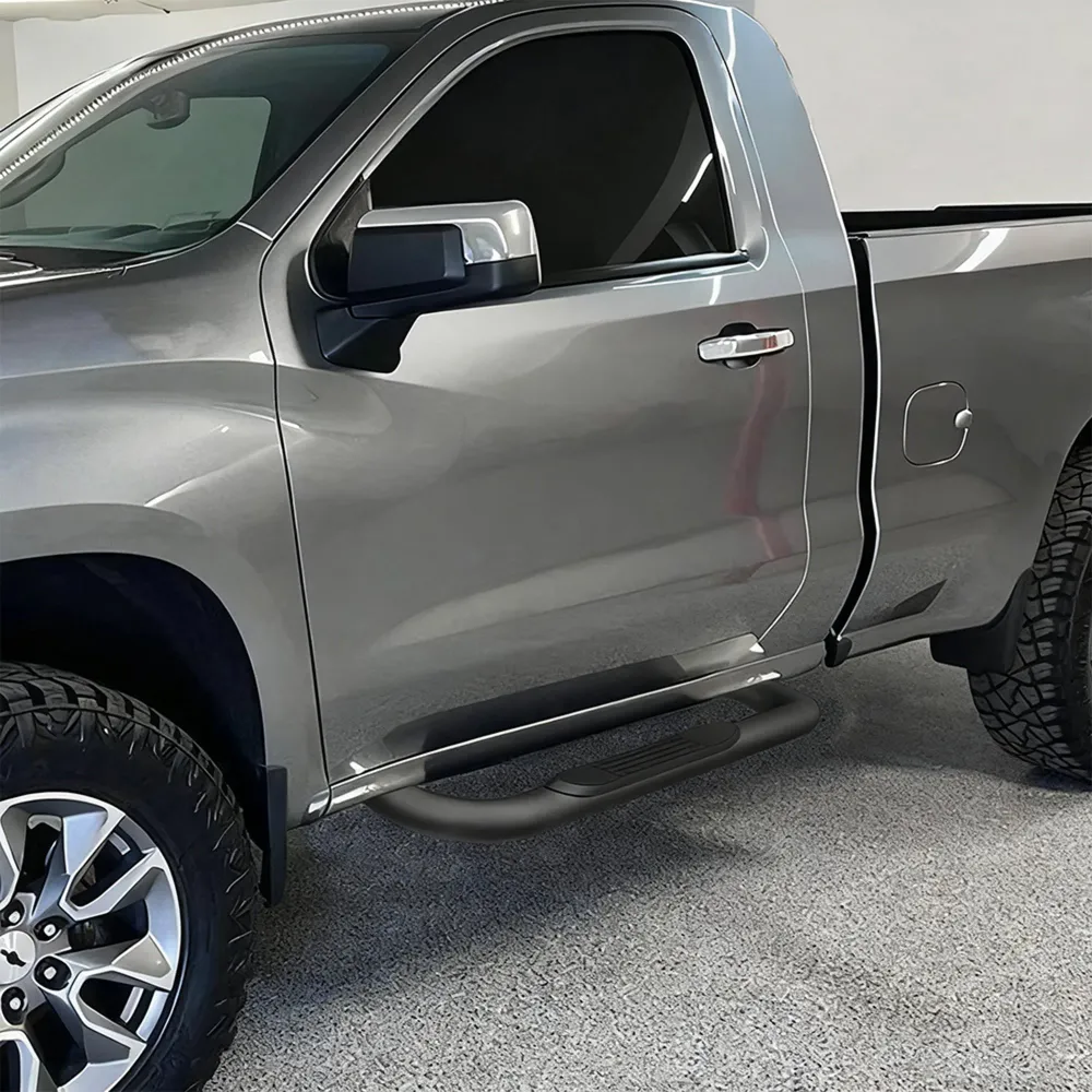 3" Running Boards Compatible 1999-2018 Chevy Silverado GMC Sierra 1500 2500HD 3500HD Regular Cab 2 Doors