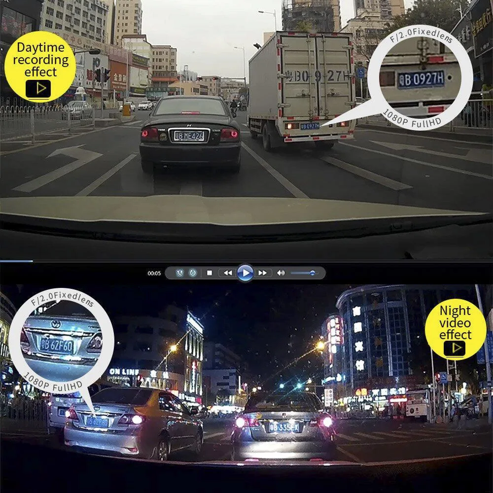 Retrovisor com Câmera de Ré e Gravação VisionMax