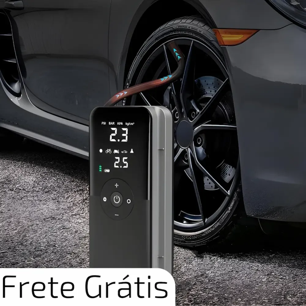 Compressor de Ar Portátil Carros Motos Bicicletas Infláveis