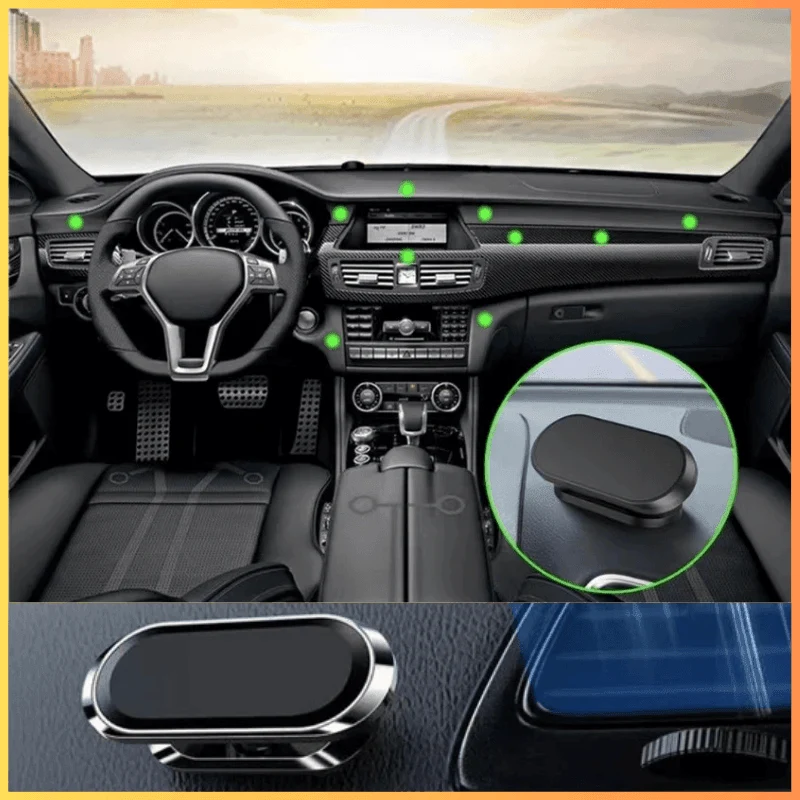 Suporte Magnético para Celular Universal – Compacto, Seguro e Ajustável 360° para Carro