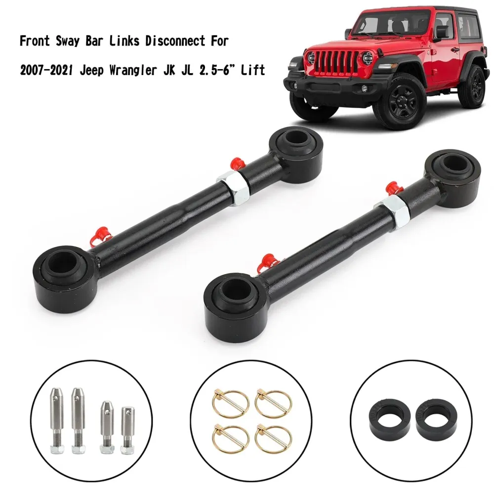 Links de barra de balanço frontal Desconectar para 2007-2021 Jeep Wrangler JK JL 2.5-6 滾 滾