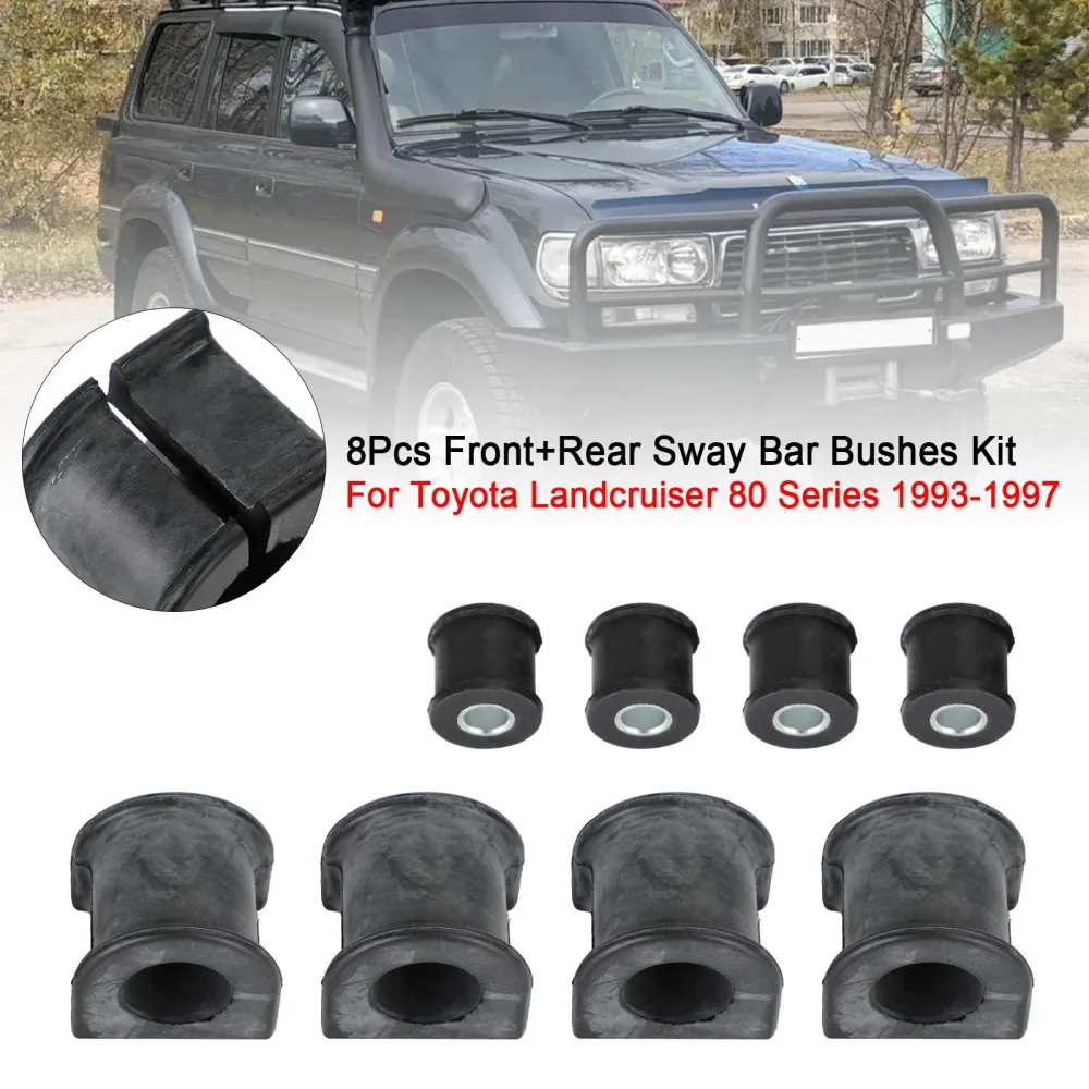 Toyota Landcruiser 80 Series 1993-1997 8pcs dianteiro+kit de arbustos de barra de balanço traseiro