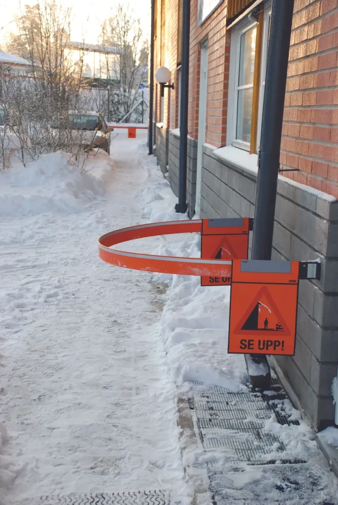 Isidor Barra de aviso para queda de neve – conjunto completo com duas bandeiras de aviso