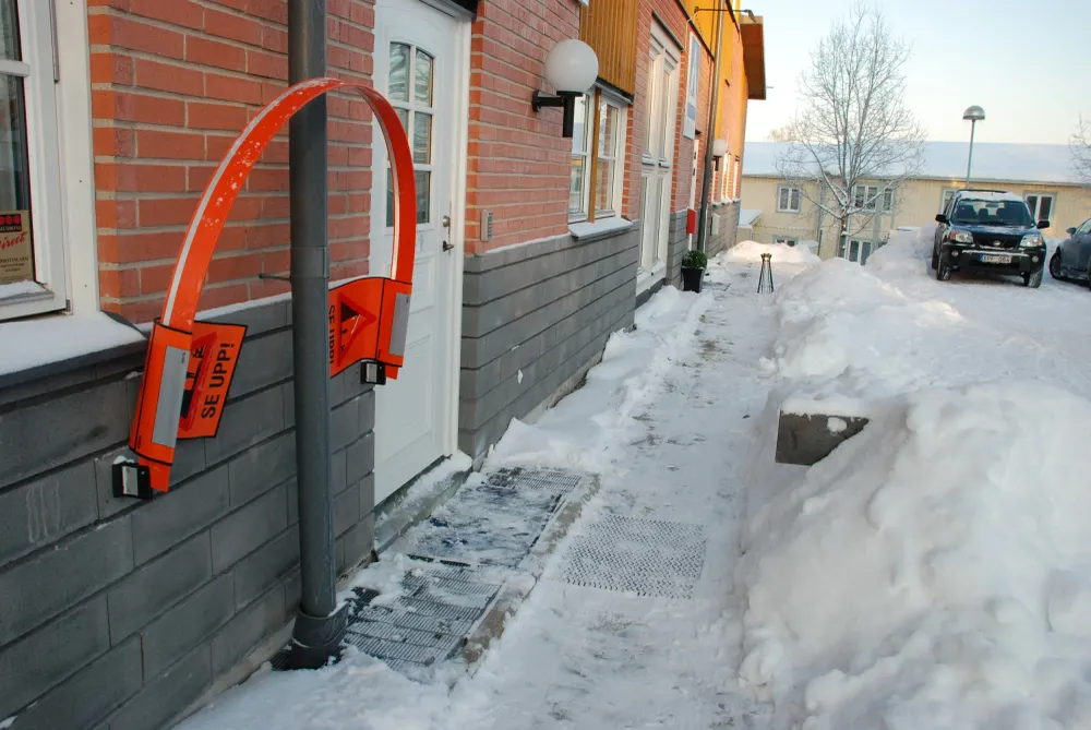 Isidor Barra de aviso para queda de neve – conjunto completo com duas bandeiras de aviso