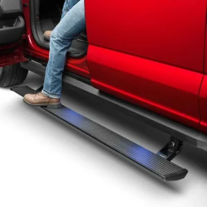 AMP Research 20-23 Chevy Silverado 1500 Crew Cab PowerStep XL - Black (Incl OEM Style Illumination)