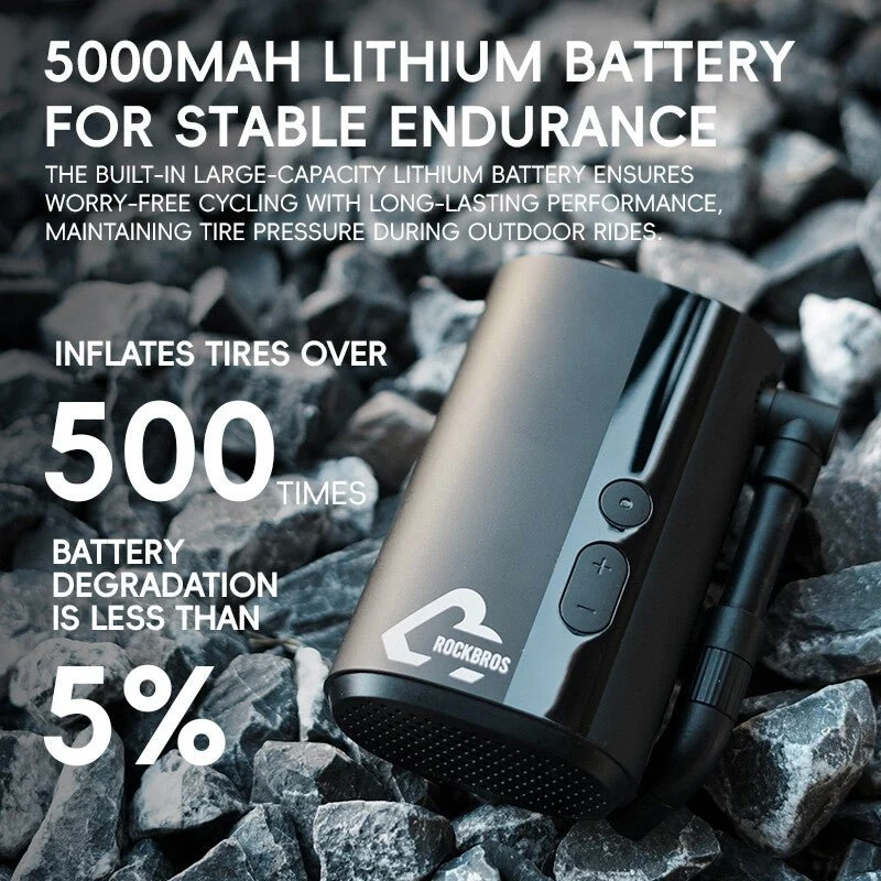 Bomba de Ar Portátil 150 PSI Bateria 5000 mAh Ecrã LCD