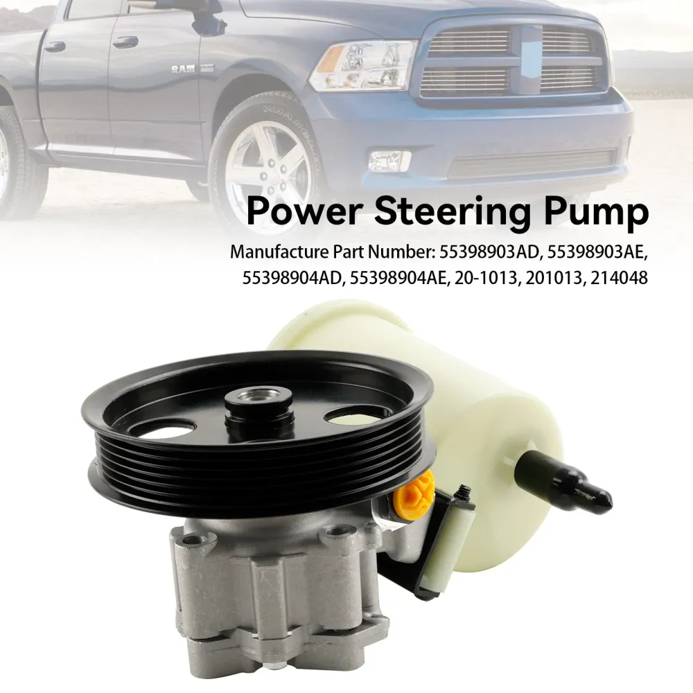 Dodge Ram 1500 2009-2010 Bomba de direção hidráulica com polia e reservatório 55398903AD