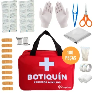 Kit de Primeiros Socorros Profissional Completo - 180 pcs