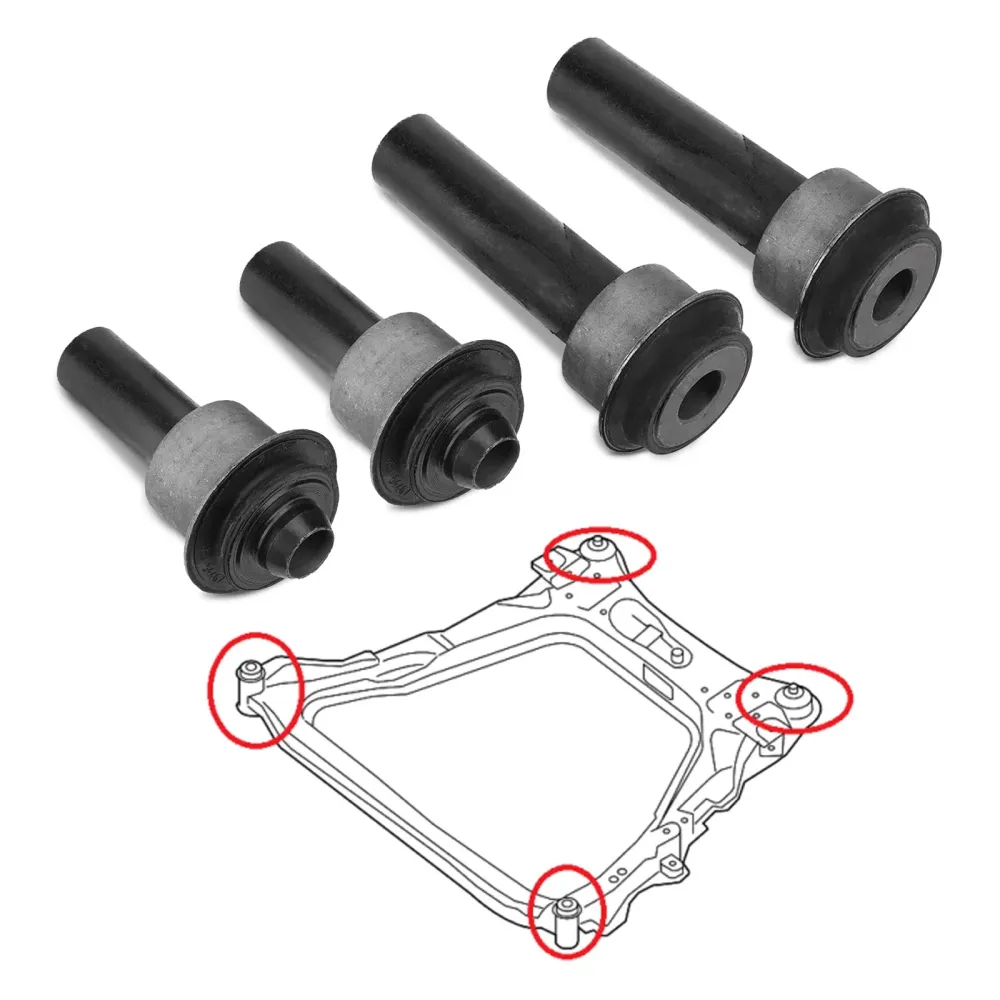 bucha transversal de sub-quadro durável se encaixa no kit Nissan US 08-15 4pcs frontal genérico