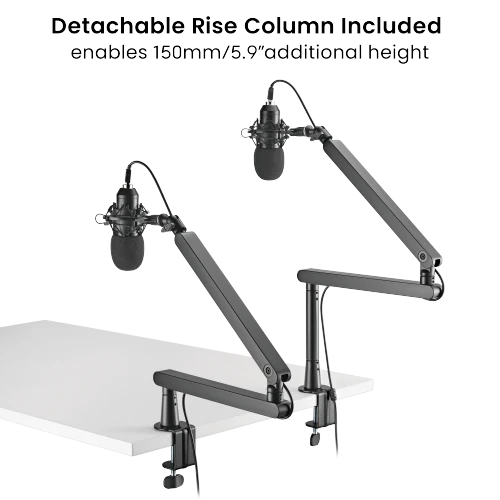 Rack Soporte Brazo de Aluminio para Micrófono de Estudio Profesional