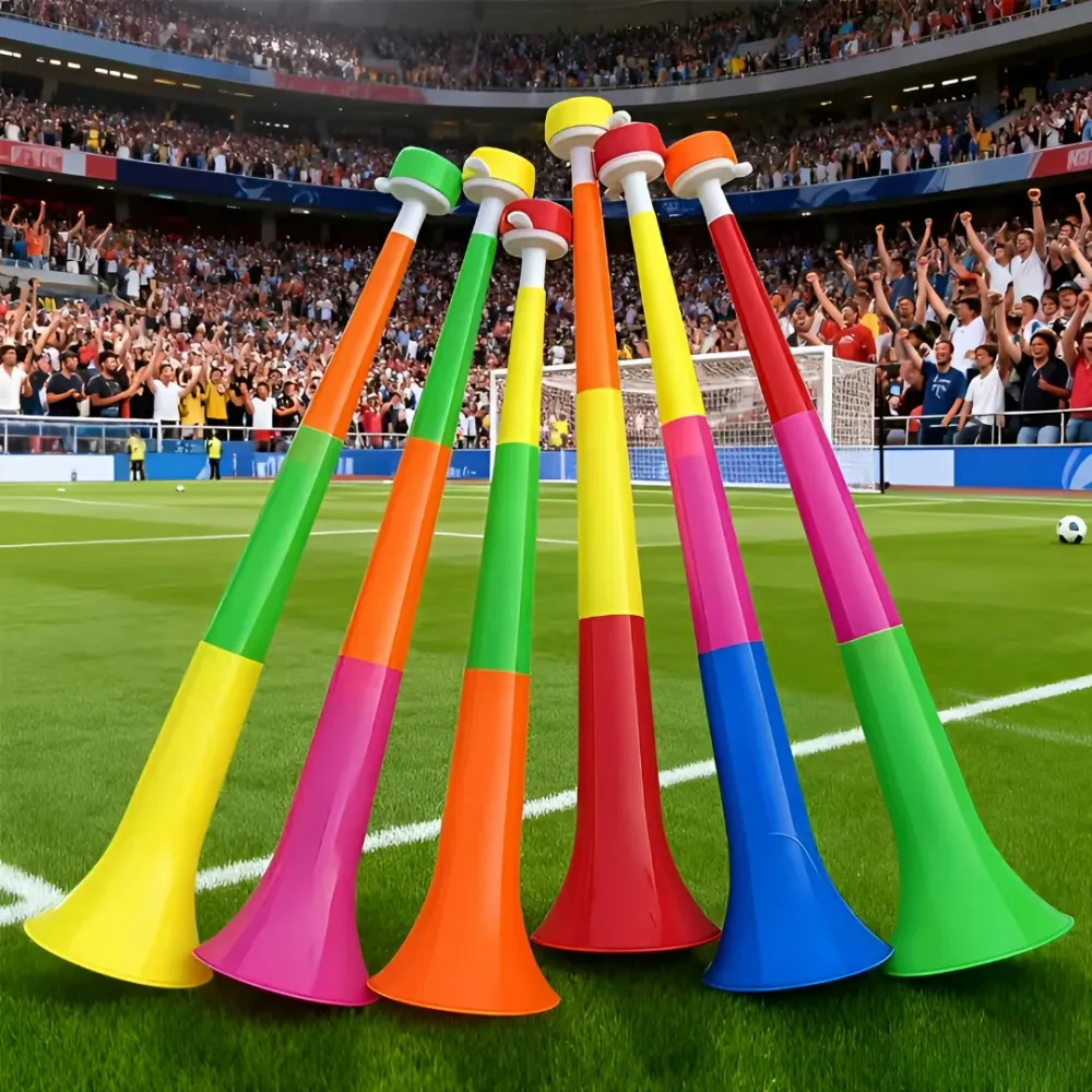 Conjunto de 6 Vuvuzelas Dobráveis para Estádio de Futebol WK