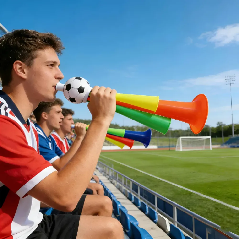 Conjunto de Vuvuzelas WK Estádio de Futebol com Buzina Dobrável