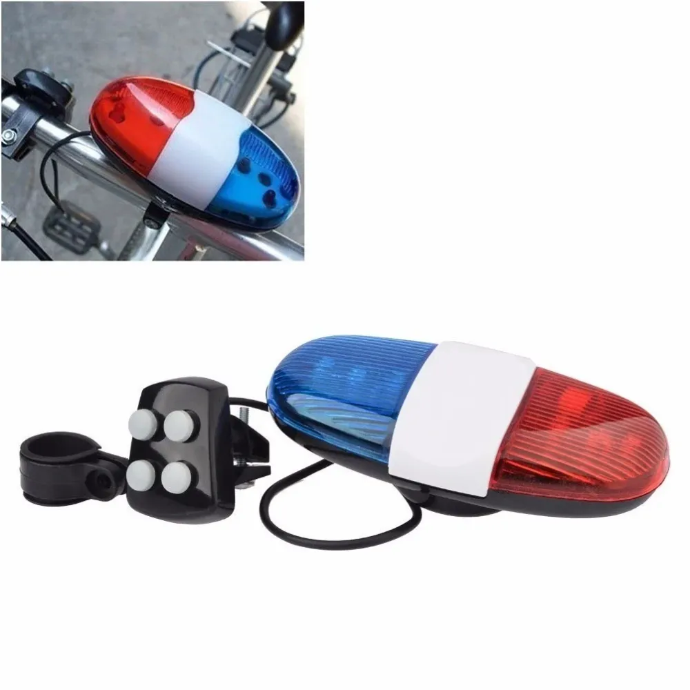 Buzina Sirene Led 4 sons para Bicicleta Scooter Trotinete