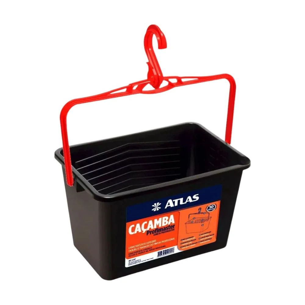 Caçamba Para Pintura Preta 10l Atlas