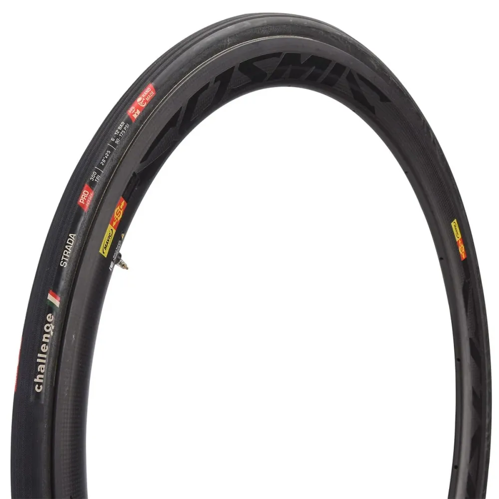 Pneu tubular CHALLENGE STRADA PRO 700x25c Preto