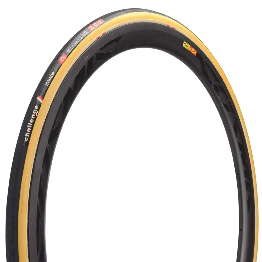 Pneu tubular CHALLENGE STRADA PRO 700x25c Bege