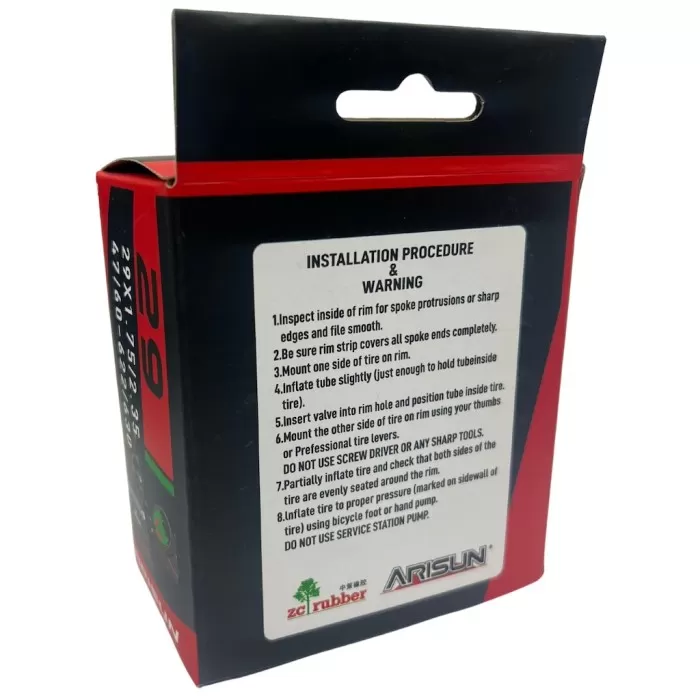 CÂMARA DE AR ARISUN SELF-SEALING 29X1,75/2,35 (FV) 40 MM