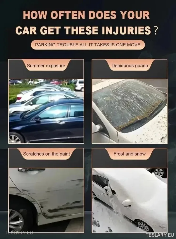 Tampa/protetor de carro universal de 4,9m internos/externos adequado para Tesla Modelo 3/Y
