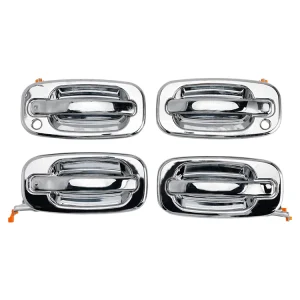 4PCs Front Exterior Door Handle Set Chrome Chevy GMC Silverado 99-06