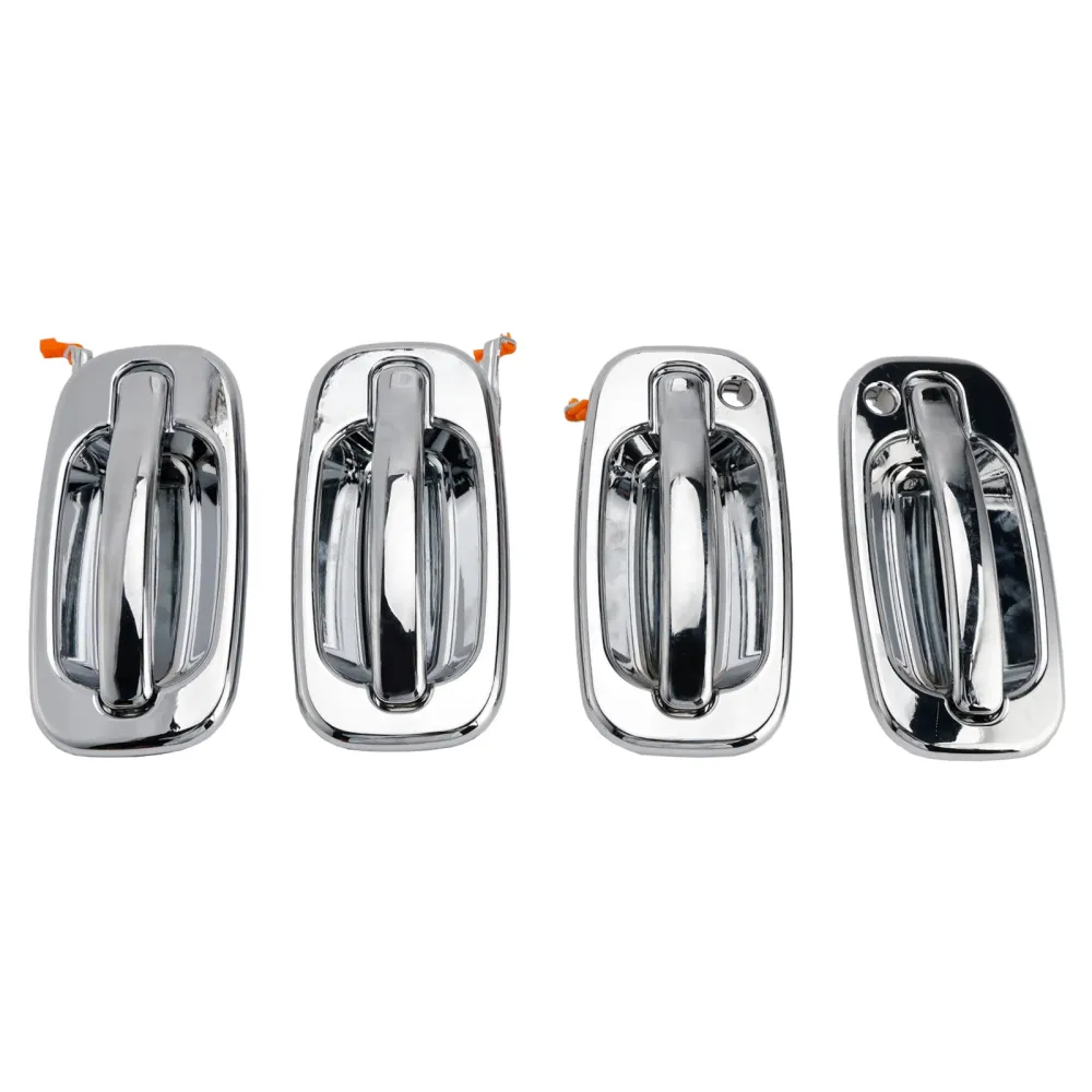 4PCs Front Exterior Door Handle Set Chrome Chevy GMC Silverado 99-06