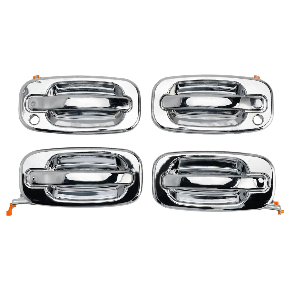 4PCs Front Exterior Door Handle Set Chrome Chevy GMC Silverado 99-06