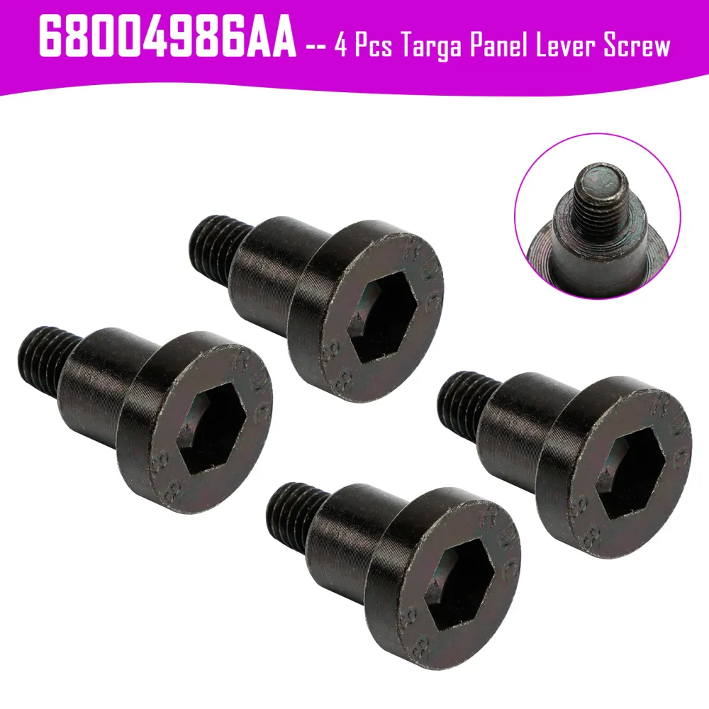4 Pcs Targa Panel Lever Screw 68004986AA Jeep Wrangler 2007-2017
