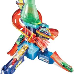 Mattel Playset de laboratório Hot Wheels Color Shifter CCP76, modelos de carros