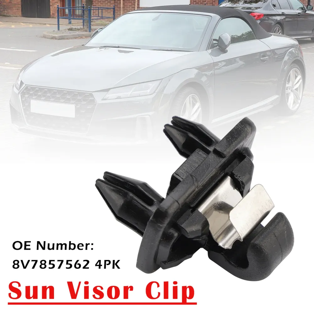 Sun Visor Clip 8V7857562 4PK Audi A3 A5 Cabriolet TT Roadster 2017-2019