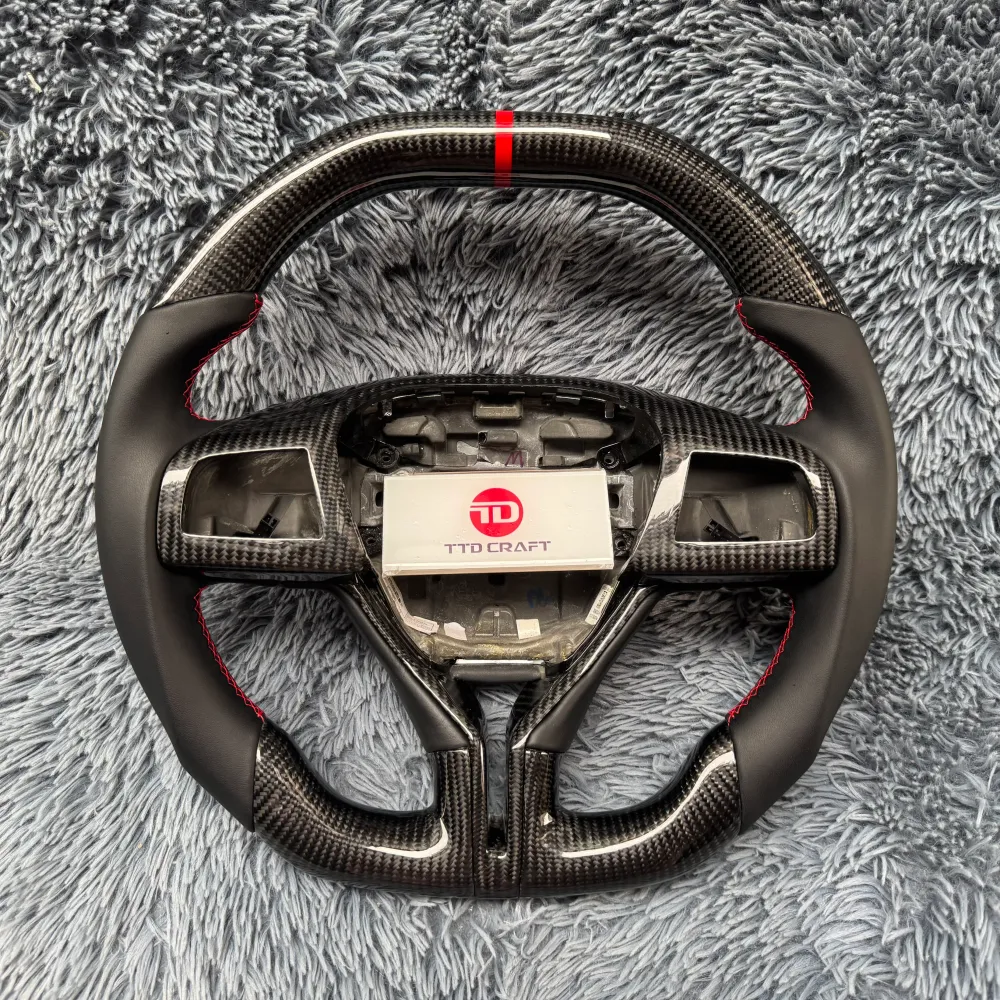 Custom Flat Top Carbon Fiber Steering Wheel Maserati Ghibli Levante |TTD Craft