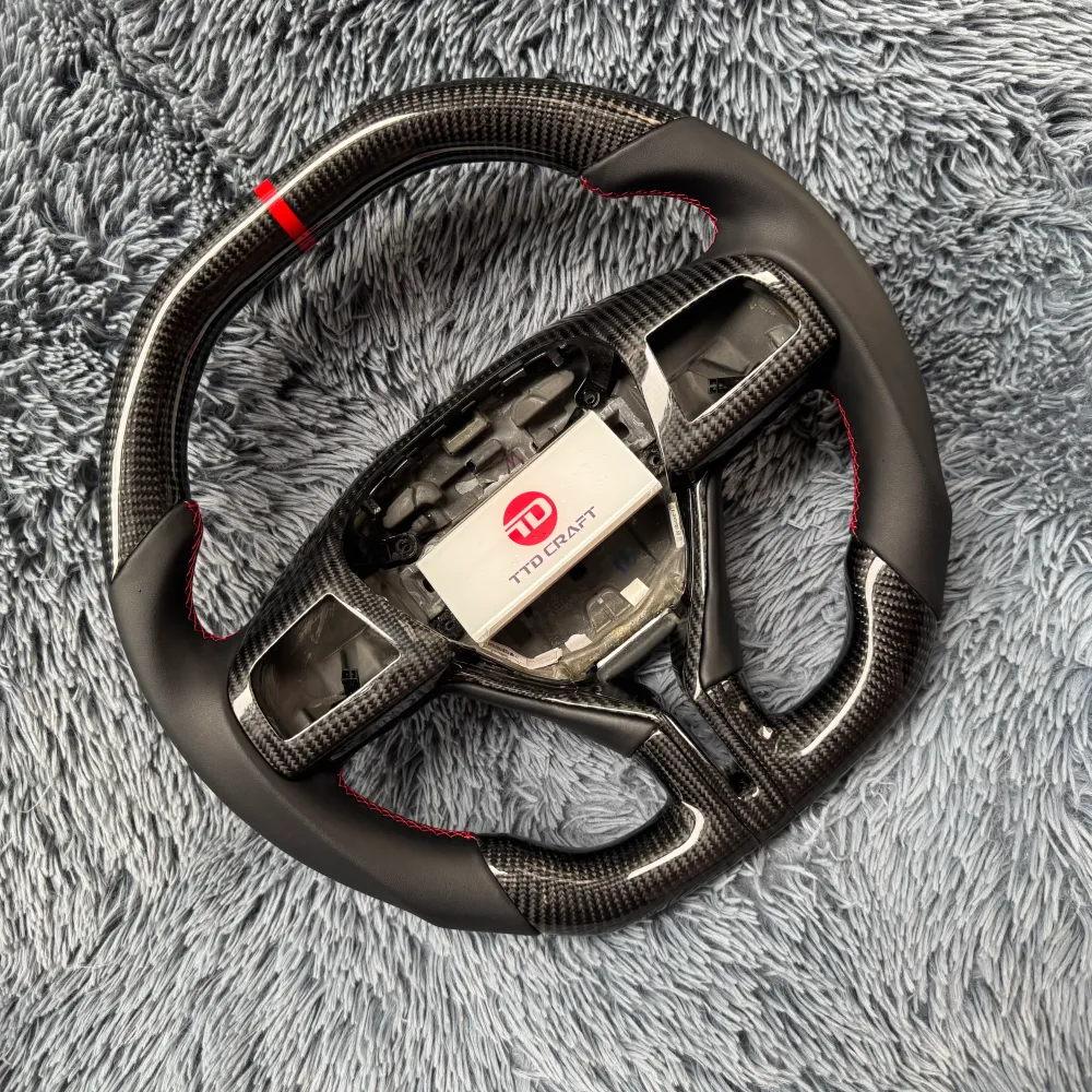 Custom Flat Top Carbon Fiber Steering Wheel Maserati Ghibli Levante |TTD Craft