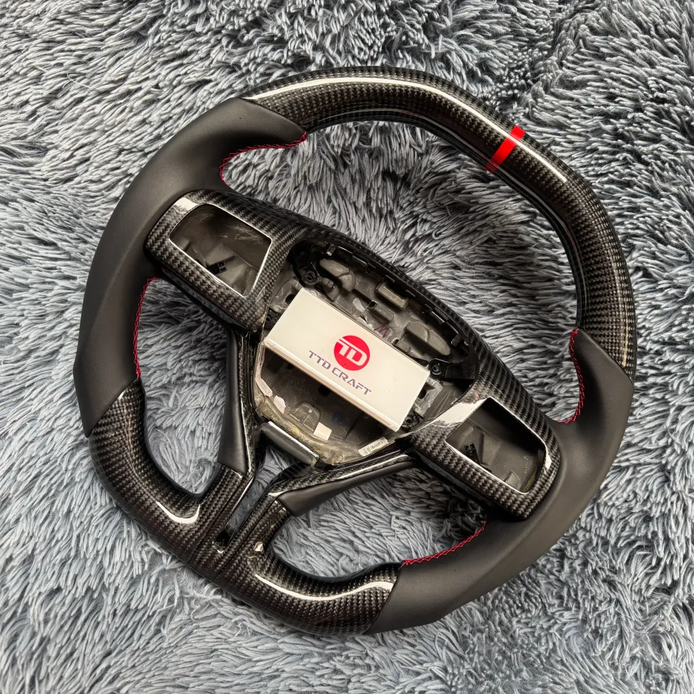 Custom Flat Top Carbon Fiber Steering Wheel Maserati Ghibli Levante |TTD Craft