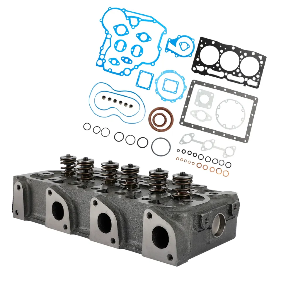 Escavadeira Kubota U25S KX41-2S KX41-2 KX61-2 KX61-2S KX41H Cabeçote de cilindro completo com mola de válvula & Kit de j...