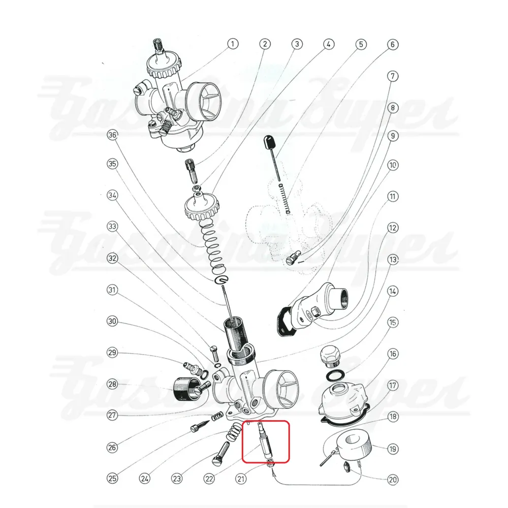 Difusor para carburador BING 1/19/40A