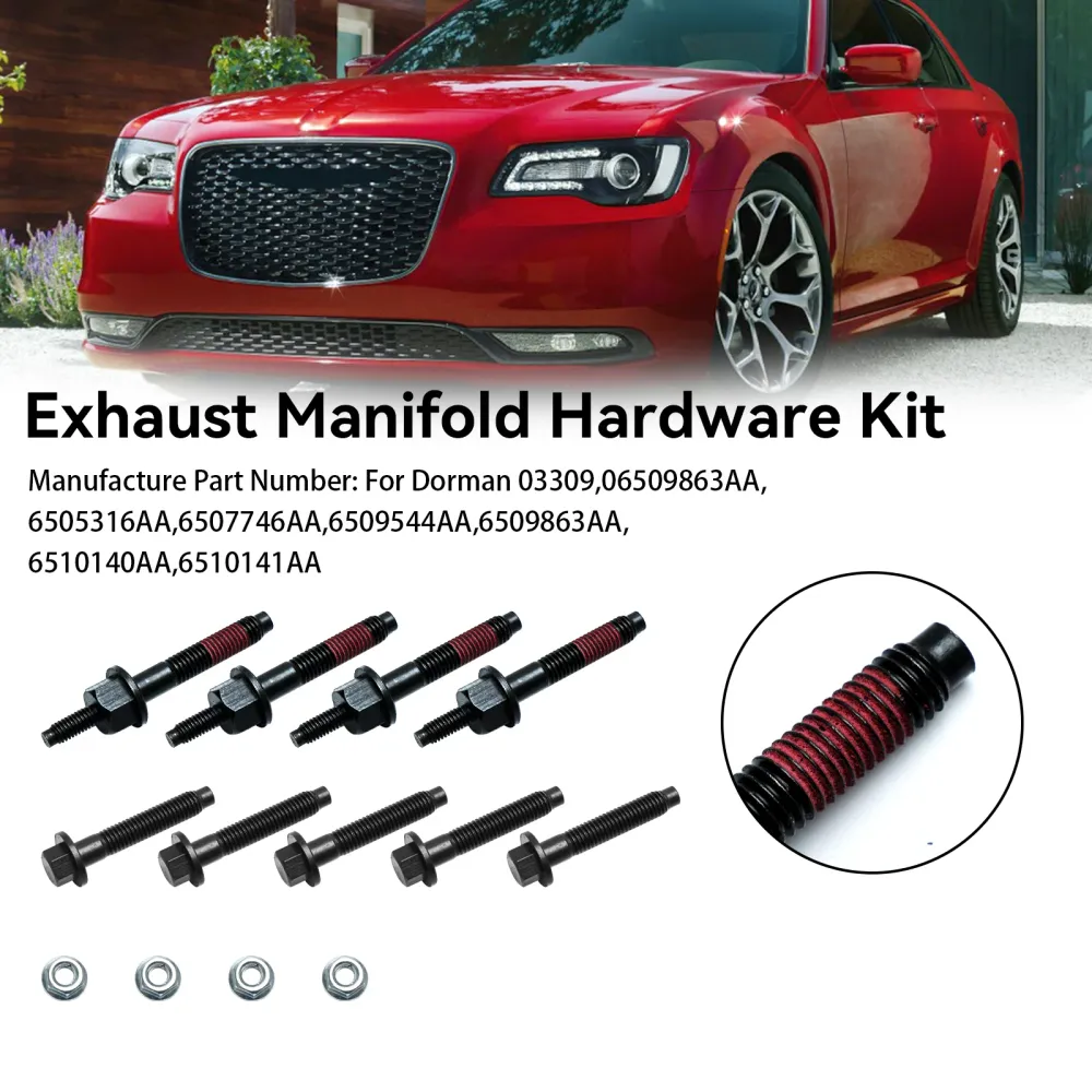 Kit de hardware do coletor de escape 03309 para Dorman para Ram para Dodge Jeep