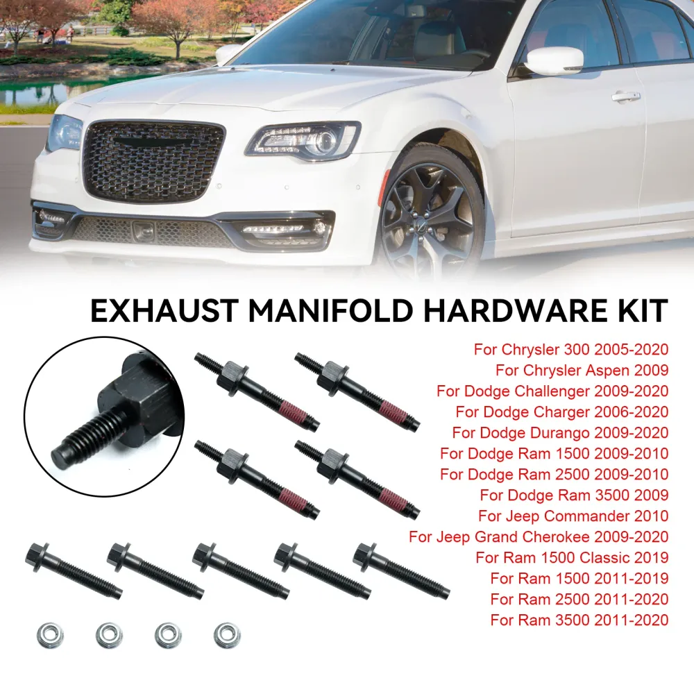 Kit de hardware do coletor de escape 03309 para Dorman para Ram para Dodge Jeep
