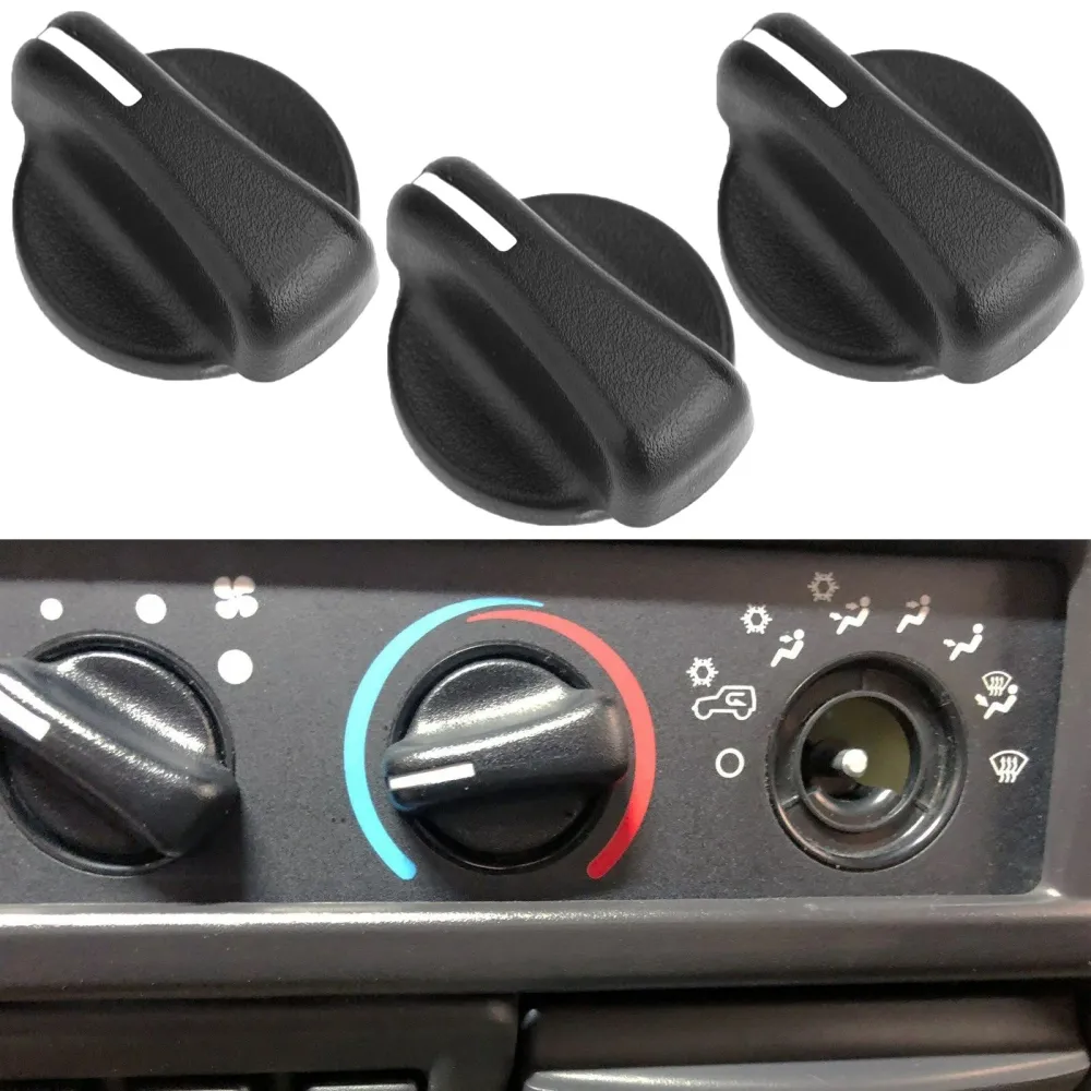 Aquecedor /C Blower Fan Speed Control Knob Black Fits 1999-2006 Wrangler TJ genérico