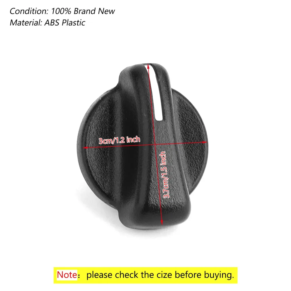 Aquecedor /C Blower Fan Speed Control Knob Black Fits 1999-2006 Wrangler TJ genérico